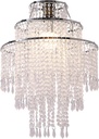 3 Tiers Acrylic Chandeliers lamp Shade, Acrylic Beaded Chandelier,Pendant Ceiling Light Shade for Wedding Bedroom Hallway Bathroom - Diameter 13.7''*H17.7''