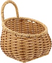 Large Woven Hanging Basket for Kitchen Storage – Wall-Mounted Fruit and Vegetable Organizer Sturdy Wicker Design for Home and Garden Decor