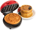Nostalgia MyMini Personal Electric Santa Waffle Maker, Holiday Themed, 5-Inch Cooking Surface, Hash browns, French Toast, Grilled Cheese, Quesadilla, Brownies, Cookies, Red