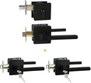 NEWBANG (1 Pack Entry Combo with Deadbolt + (2 Pack) Keyed Entry Door Lever in Matte Black