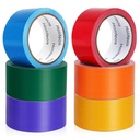 Colored Duct Tape - 6 Rolls, 2 Inch x 15 Yard Heavy Duty Tape in Yellow, Red, Orange, Blue, Purple, Green and Rainbow Patterns, Waterproof