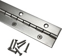 Heavy Duty 1.5" x 48" Stainless Steel Piano Hinge - .060" Thick - ¾" S.S. Screws Included