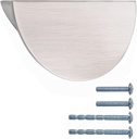 4 Pack Half Moon Drawer pulls,Brushed Nickel Half Moon Cabinet Pulls 2.5 Inch (64mm) Hole Center Zinc Satin Nickel Semi Circle Cabinet pulls for Cupboard Drawer Dresser