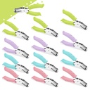 12 Pcs Rubber Hole Puncher Single Handheld, 1/4 Inch Metal-Hole Paper Punch, Multicolor Single Hole Punch for Craft, Paper, Greeting Cards, Scrapbook, Notebook