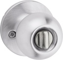 Kwikset SK3000RG Regina Privacy Door Knob Set with Round Rose from The Safe Lock Collection - Satin Chrome