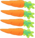 4pcs Adorable Carrot Cutlery Holder Pouch for Easter Party Decorations Tableware Organizer for Holiday Dining and Family Gatherings