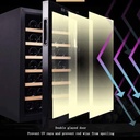 16 Bottle Thermoelectric Red and White Wine Cooler/Chiller Counter Top Wine Cellar with Digital Temperature Display, Freestanding Refrigerator Smoked Glass Door Quiet Operation Fridge,Black