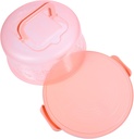 VALICLUD Handheld Round Cake Holder Portable Transparent Dessert Box with Locking Lid for Cake Transport Cupcake Storage and Food Preservation Housewarming present