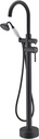 Freestanding Tub Faucet Bathtub Filler Black High Flow 11.9GAL Floor Mount Faucets with Handheld Shower Sprayer RIGOBAL