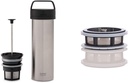 ESPRO P0 Ultralight Double Walled Stainless Steel Vacuum Insulated Coffee French Press + Tea Micro-Filter, 16 Ounce, Brushed Stainless Steel