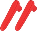 uxcell 2 Pcs Door Handle Covers, Silicone Safety Doors Knob Handle Protector Covers Anti-Collision Soft Doors Pull Cover for Bedrooms Bathrooms Offices, Red