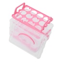 24pieces Cake Carrier Box Reusable Handheld Cake Packaging Two Design for Decorative Storage for Desserts for Events and Transportation