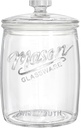 Folinstall 1 Gallon Glass Cookie Jar, Large Glass Jar with Airtight lid, Glass Food Storage Container for Cookies, Candy, Flour, Dog Treats, Coffee, Laundry Room Storage & Pantry