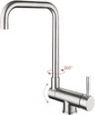 Foldable rv Kitchen Faucet, Folding Sink Faucet,Hidden Kitchen faucets,Inner Window Sink Kitchen faucetFolding Tap (Stainless Steel Color)