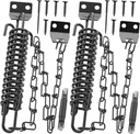 Screen Door Chain for Door Spring - 2 Pack Storm Door Chain Spring for Wind Safety Storm Door Closer Stop Front Screen Door Security Prevent Opening Damage, Heavy Duty Hardware Door Stopper Chain