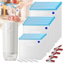 Sous Vide Bags Reusable 30 Pcs, Reusable Vacuum Seal Bags for Food with Upgraded Auto Pump for Anova, Joule Cookers, BPA Free Sous Vide Kit