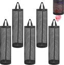 5 Pcs Plastic Bag Holder Mesh Bags Dispenser Trash Bags Organizer Grocery Bag Holder Folding Hanging Storage Dispenser Shopping Bagz Recycling for Home Kitchen