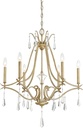 Minka Lavery 4446-582 Laurel Estate Crystal Chandelier Lighting, 6-Light 360 Watts, 32"H x 27"W, Brio Gold