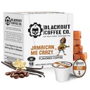 Blackout Coffee Jamaican Me Crazy Flavored Pods, Freshly Roasted in the USA - K-Cup Compatible Single-Serve Pods (18 Count)