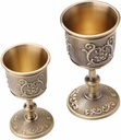 2pc 30ml Copper Party Dining Drinkware Goblet Metal Wine Glass Barware