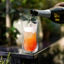 Joeyan Glass Double Walled Beer Drinking Glasses Tumbler, Double Layer Tall Borosilicate Insulated Water Cocktail Glass Cups, Double Lined Thermo Tea Coffee Hot Beverage Glassware 12 oz, Set of 2