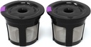 Honbay 2PCS Reusable Black Refillable Coffee Mesh Filter Cups Filters for Keurig Family 2.0 and Classic 1.0 Brewers Coffee Makers