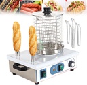 Hot Dog Maker, Bread Warmer, Commercial Sausage Grill, Professional Electric Food Steamer for Breakfast Food (4 Grilling Tongs)