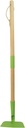Small Garden Hoe-Kid's Size Wooden Handle Metal Head Hoe (Green)
