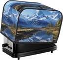 2 Slice Toaster Cover with Pocket Universal Size Toasters Dusts Covers Snowy Mountains Bread Machine Cover & Protection Bread Machine Protector Small Kitchen Appliance Covers