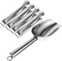 Alipis 1set Stainless Steel Scoop and Tong Ergonomic Design for Comfortable Grip Multi-function Ice Shovel and Clip for Home Bar and Party Use