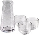 Sake Set Sake Carafe Glasses Set Sake Tea Sake Cups with 3 Saki Cup Saki Gift Set for Warmer or Cold Japanese Wine