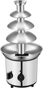 Chocolate Fountain, 1.8L/60.86oz Stainless Steel Chocolate Waterfall Machine, 4 Tier Chocolate Fountain Machine for Ranch/Cheese/Barbecue Sauce, Liqueur, Hotels, Cafes, Family Gatherings