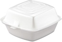 DART CONTAINER Dart Carryout Food Container, Foam, 1-Comp, 5 1/2 x 5 3/8 x 2 7/8, White (Case of 500), 1 Compartment