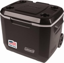 Coleman Xtreme 50qt Rolling Cooler with Wheels, Extra-Walled Insulation Keeps Ice up to 5 Days, Portable Wheeled Hard Chiller