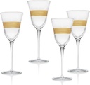 Godinger Wine Goblet Beverage Glass Cup- Abruzzo Gold, Set of Four