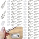 50 Pcs Self Tapping Screws Cabinet Laminate Support, Shelf Pins with Non-Slip Sleeve, Cabinet Shelf Pegs for Kitchen Utensils, Bookcases and Wardrobes, Fixed Support Self - Tapping Cross Screw