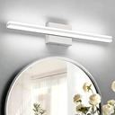 SOLFART Vanity Lights for Bathroom Brushed Nickel Dimmable Bathroom Lighting Over Mirror 24 Inch LED Wall Lights S8200-610mm-NK-D
