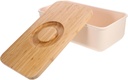 Bread Box with Lid and Cutting Board Capacity Kitchen Storage Container for Fresh Bread Food Organization Design for Countertop Use