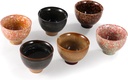 6-Piece Chinese Ceramic Tea Set, Traditional Kung Fu Tea Cups, Sake Cups for Tea Lovers, Handcrafted