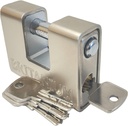 Britanium® BRP74 [Armoured] High Security Padlock - [Anti Drill Cylinder] - Heavy Duty Lock for Storage Unit with 0.67” Shackle Clearance, Motorbike, Shed & Garage Silver