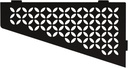 Schluter Quadrilateral Corner Shelf for Tiled Walls - Floral Design, Aluminum Material, Matte Black Finish, 3/32" Thick Anchoring Tabs - SES3D5MGS