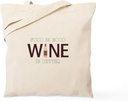 CafePress Wine Is Better Tote Bag Reusable Natural Beige Canvas Shopping Bag