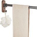 FoldingTowel Rack, Space Saving Wall Mounted Towel Holder with Hook, Rustproof Swing Out Towel Hanger for Bathroom, Kitchen