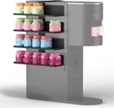 Flavor Pods Holder for Drink System Soda Machine, Side Mounted 4 Tier Flavore Water Drops Organiser, Holds 20 Pods Storage Rack, Flavor Organizer Holder