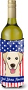 Caroline's Treasures BB2182LITERK American Flag and Golden Retriever Wine Bottle Hugger Bottle Cooler Sleeve Hugger Machine Washable Collapsible Insulator Beverage Insulated Holder