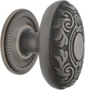 Nostalgic Warehouse Victorian Brass 1 3/4" Cabinet Knob with Rope Rose in Antique Pewter