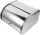 Healifty Corner Bread Box for Kitchen Counter Storage Metal Bread Storage Container Cutting Board Lid for Home and Bakery