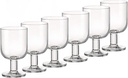 Bormioli Rocco Hosteria Set Of 6 Stackable Wine Glasses, 9.5 Oz. Goblet, Clear Tempered Glass, Made In Italy.