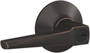 SCHLAGE F51A ELR 716 PLY Eller Lever with Plymouth Trim Keyed Entry Lock, Aged Bronze