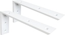 WINKER Countertop Support Bracket 2 Pack Heavy Duty 3/8" Thick Hidden L Shelf Bracket 12" x 6" x 2.5" Metal Corbels for Quartz/Granite/Wood/Concrete/Laminate Countertops, White